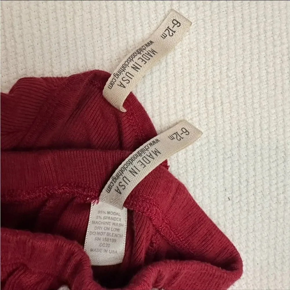 Childhoods Clothing Ribbed Knit Pants and Shirt Night Set 6-12 months